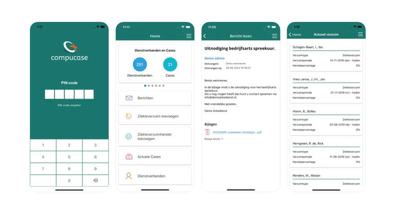 CompuCase app screenshots
